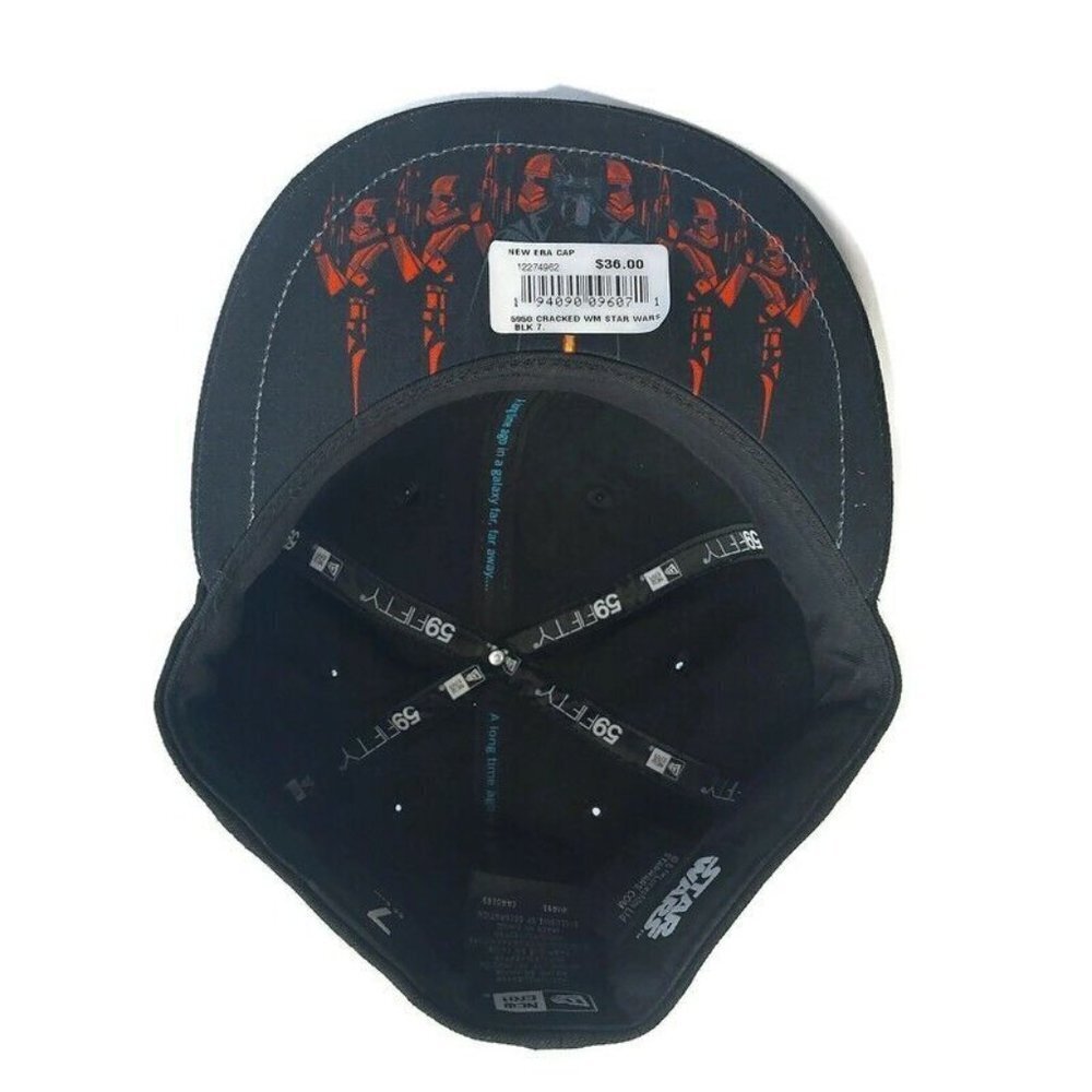 New Era Mens 59Fifty 5950 Cracked WM Star Wars Fitted Hat Black Size 7 - Picture 5 of 8